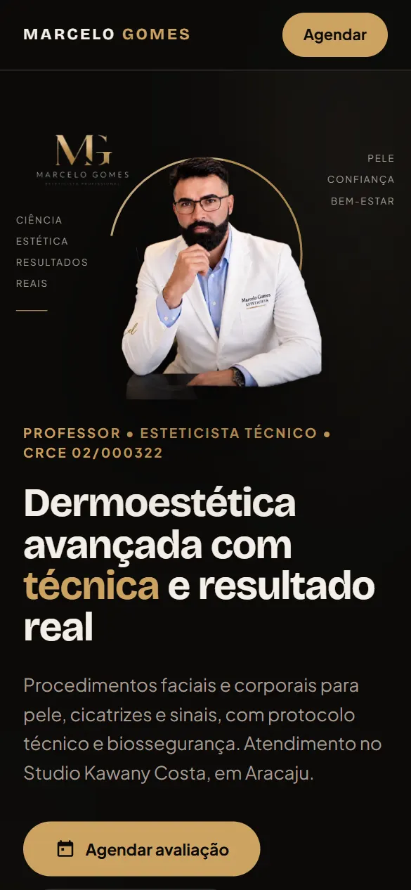Site da Marcelo Gomes Dermoestética